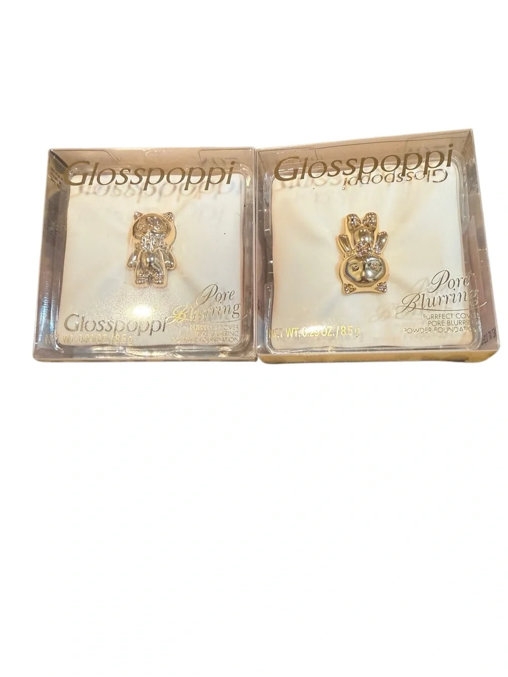 New Glosspoppi Pore Blurring Powder Foundation - Gold Charm Accent N02 Biscotti